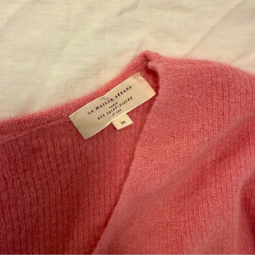 Sézane Barry Cardigan Pink Sweater